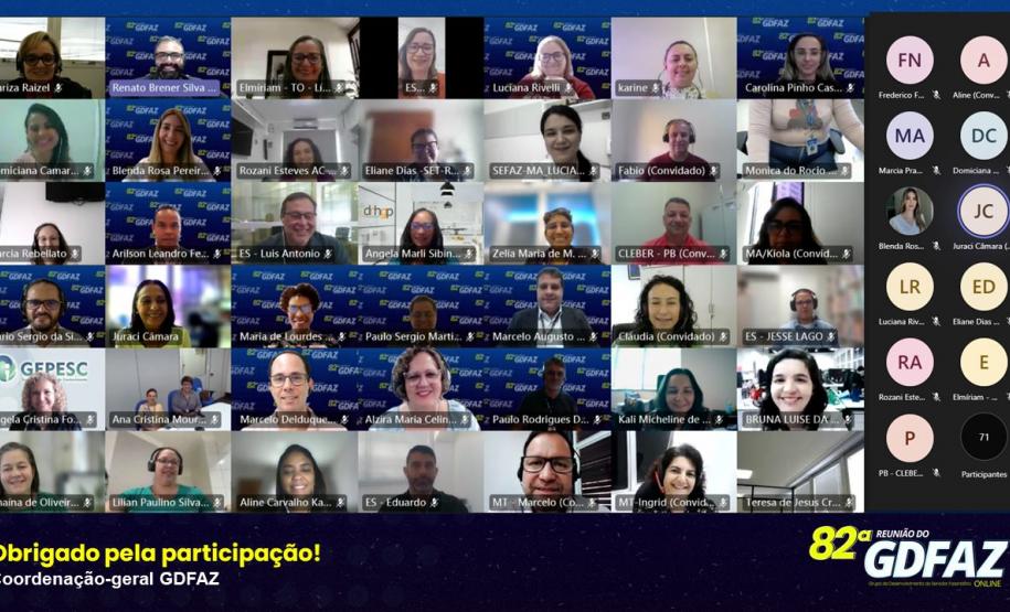 Grupo debate diversidade e inovação em encontro virtual de fazendários de todo o país